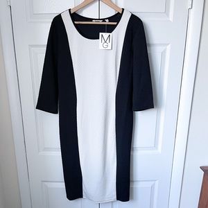 NWT Black and White Shift Dress